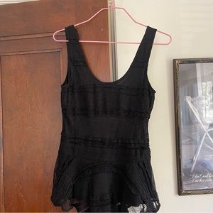 Black Ganni lace tank top